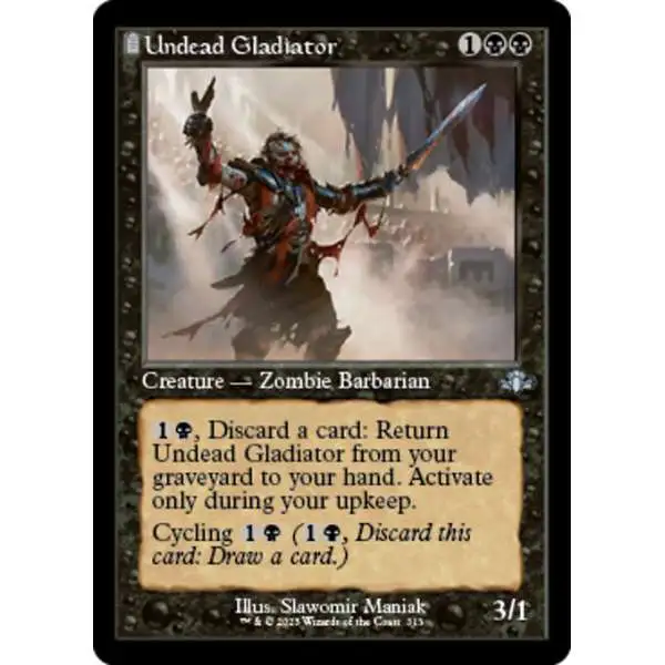 MtG Dominaria Remastered Uncommon Undead Gladiator #313 [Old-Frame FOIL]