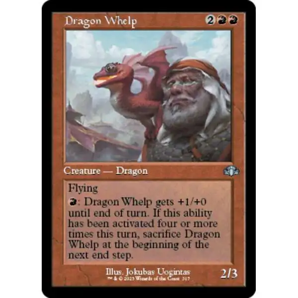 MtG Dominaria Remastered Uncommon Dragon Whelp #317 [Old-Frame]