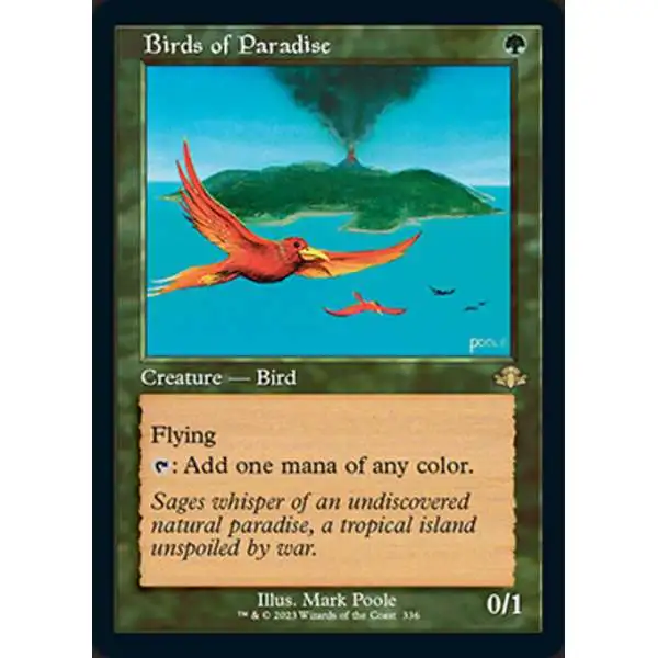 MtG Dominaria Remastered Rare Birds of Paradise #336 [Old-Frame]