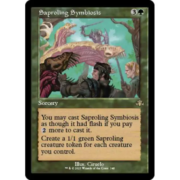 MtG Dominaria Remastered Rare Saproling Symbiosis #348 [Old-Frame]