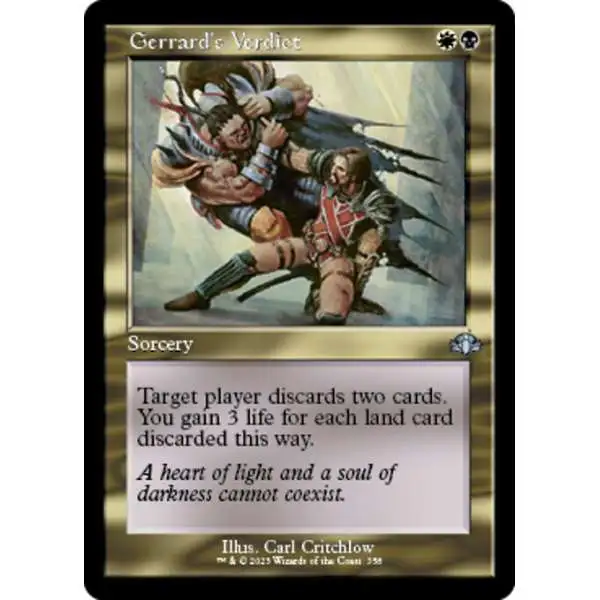 MtG Dominaria Remastered Uncommon Gerrard's Verdict #358 [Old-Frame]