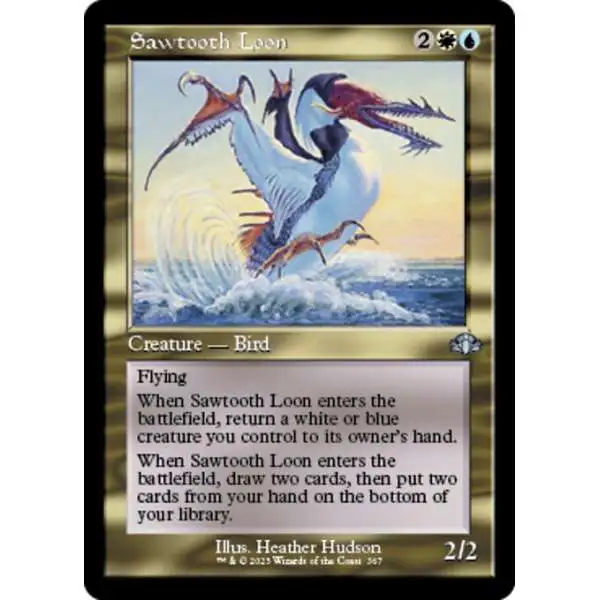 MtG Dominaria Remastered Uncommon Sawtooth Loon #367 [Old-Frame FOIL]