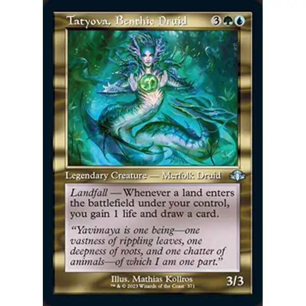 MtG Dominaria Remastered Uncommon Tatyova, Benthic Druid #371 [Old-Frame FOIL]