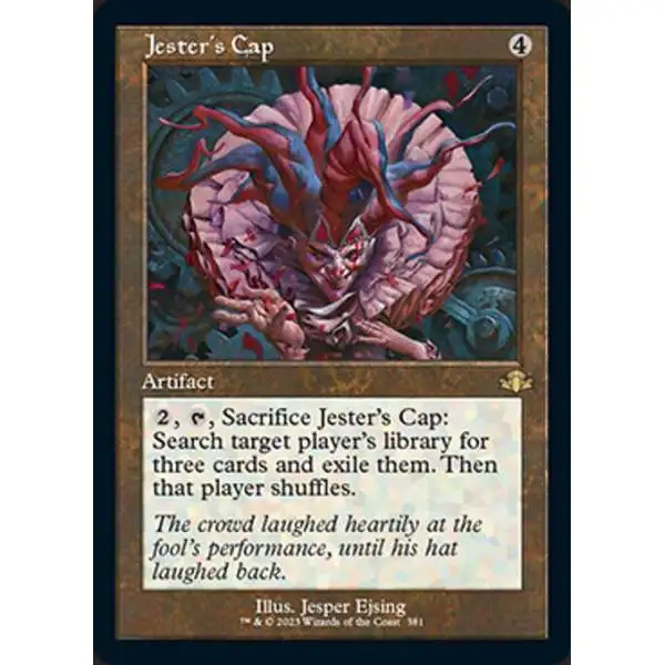 MtG Dominaria Remastered Rare Jester's Cap #381 [Old-Frame FOIL]