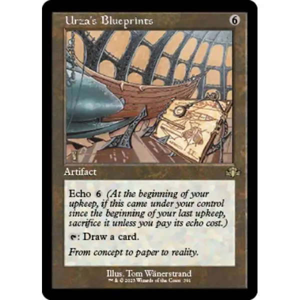 MtG Dominaria Remastered Rare Urza's Blueprints #391 [Old-Frame]