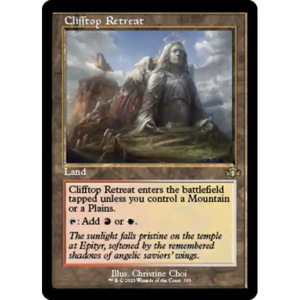 MtG Dominaria Remastered Rare Clifftop Retreat #393 [Old-Frame FOIL]