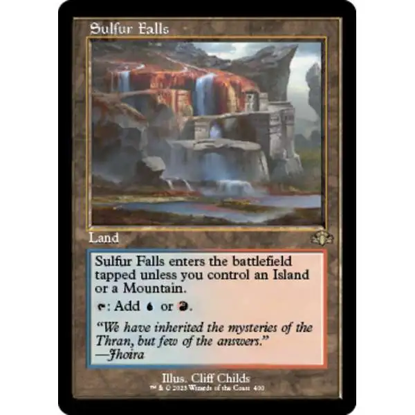 MtG Dominaria Remastered Rare Sulfur Falls #400 [Old-Frame]