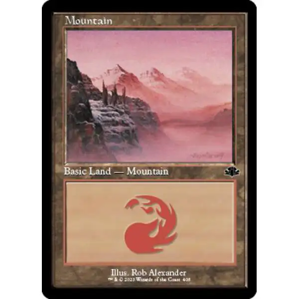 MtG Dominaria Remastered Common Mountain #408 [Old-Frame V1]
