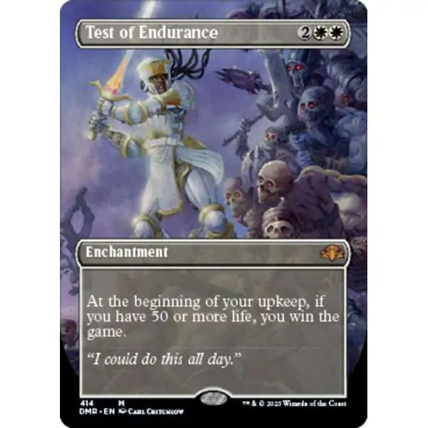 MtG Dominaria Remastered Mythic Rare Test of Endurance #414 [Alternate Art Borderless]