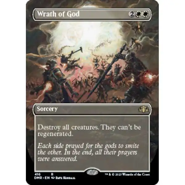 MtG Dominaria Remastered Rare Wrath of God #416 [Alternate Art Borderless FOIL]