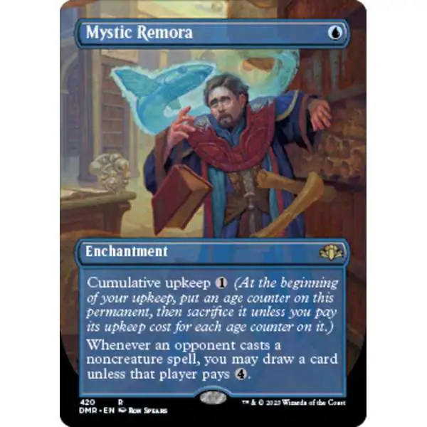 MtG Dominaria Remastered Rare Mystic Remora #420 [Alternate Art Borderless FOIL]