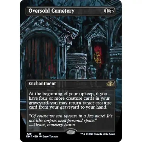 MtG Dominaria Remastered Rare Oversold Cemetery #428 [Alternate Art Borderless]