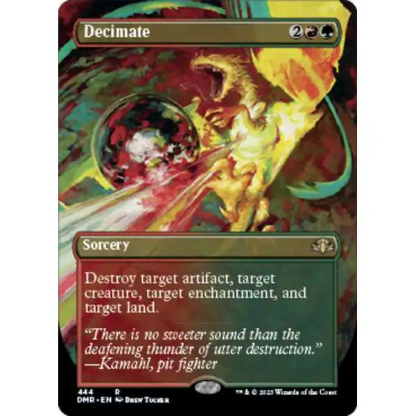 MtG Dominaria Remastered Rare Decimate #444 [Alternate Art Borderless]