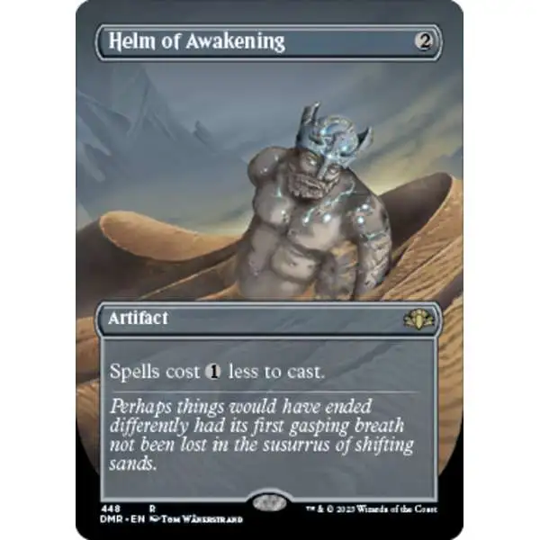 MtG Dominaria Remastered Rare Helm of Awakening #448 [Alternate Art Borderless FOIL]