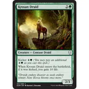 MtG Dominaria Common Foil Krosan Druid #167