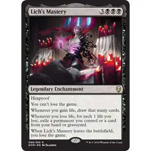 MtG Dominaria Rare Lich's Mastery #98