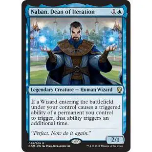 MtG Prerelease & Release Rare Naban, Dean of Iteration #58 [Prerelease Foil, Date Stamped]