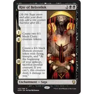 MtG Dominaria Rare Rite of Belzenlok #102