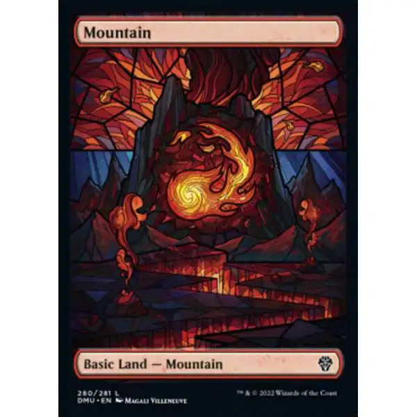 MtG Dominaria United Common Mountain #280 [Showcase Foil]