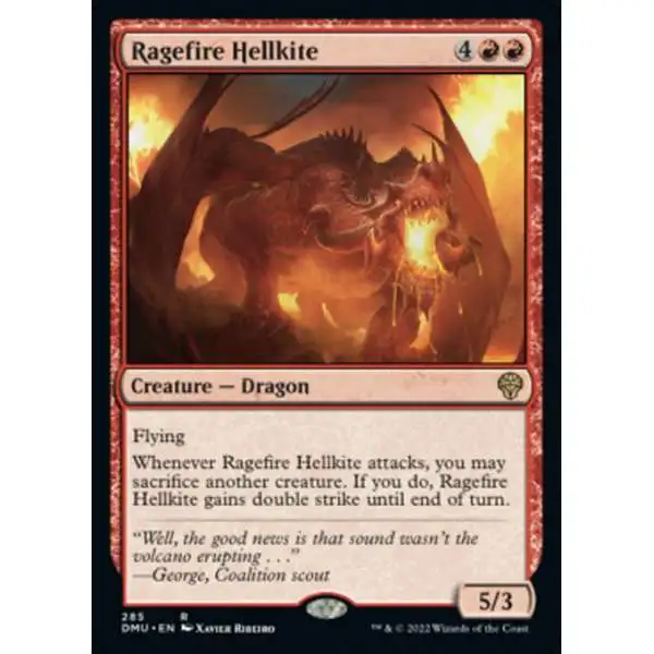 MtG Dominaria United Rare Ragefire Hellkite #285 [Jumpstart Cards]