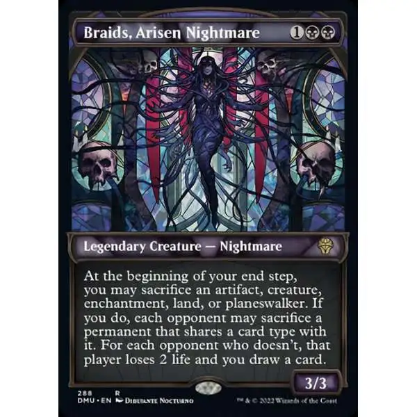 MtG Dominaria United Rare Braids, Arisen Nightmare #288 [Showcase]