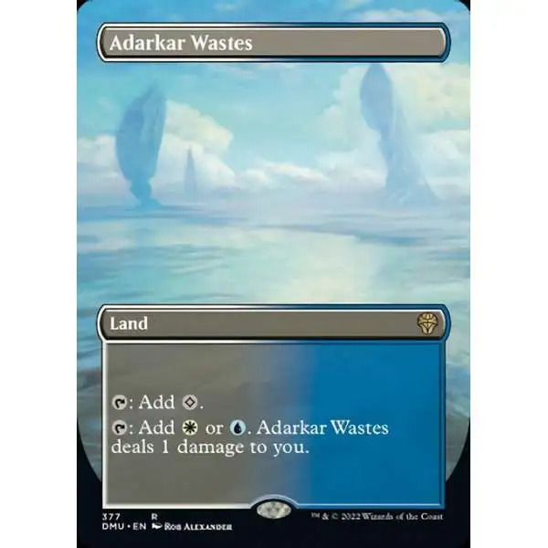 MtG Dominaria United Rare Adarkar Wastes #377 [Alternate Art Borderless]