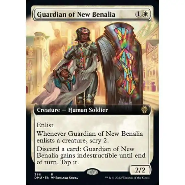 MtG Dominaria United Rare Guardian of New Benalia #386 [Extended Art FOIL]