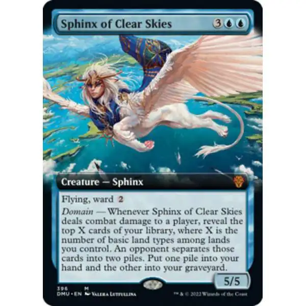 MtG Dominaria United Mythic Rare Sphinx of Clear Skies #396 [Extended Art FOIL]