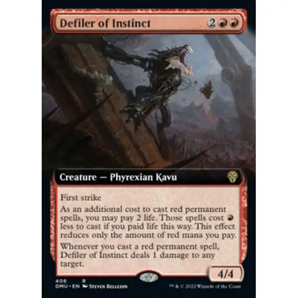 MtG Dominaria United Rare Defiler of Instinct #406 [Extended Art]