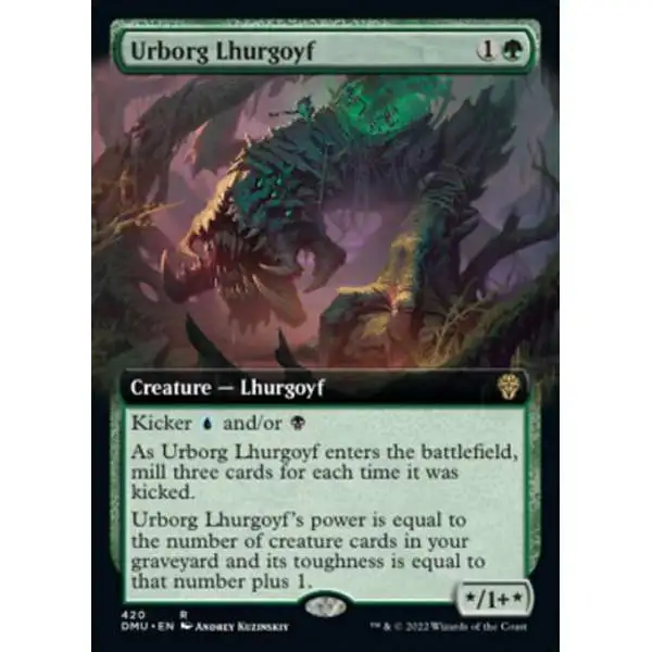 MtG Dominaria United Rare Urborg Lhurgoyf #420 [Extended Art FOIL]