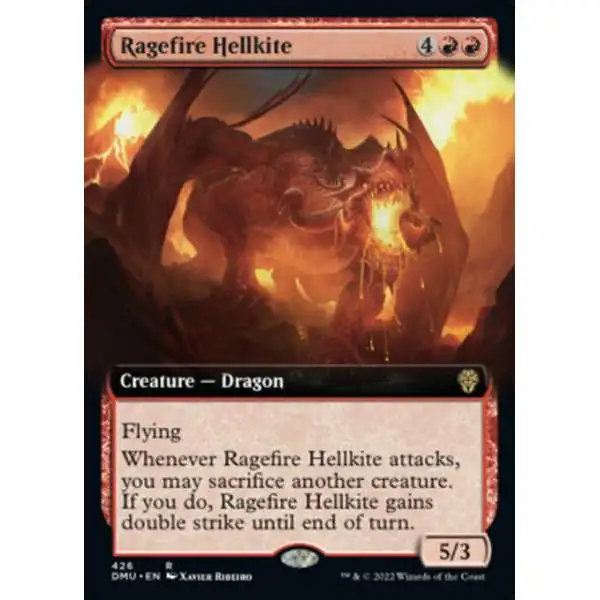 MtG Dominaria United Rare Ragefire Hellkite #426 [Extended Art]