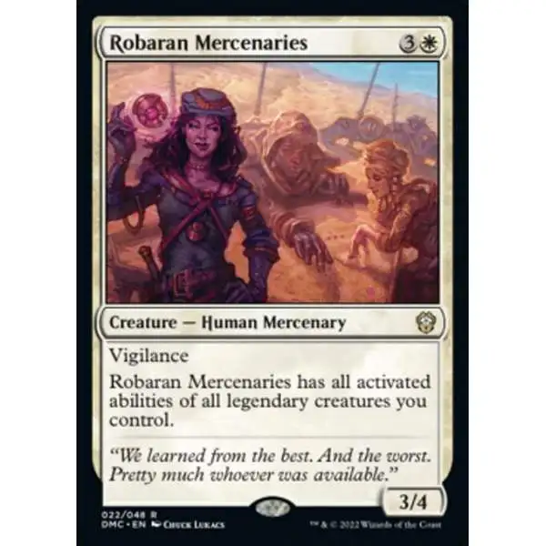 MtG Trading Card Game Dominaria United Commander Rare Robaran Mercenaries #22 [Set Booster]