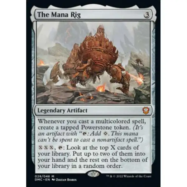 MtG Trading Card Game Dominaria United Commander Mythic Rare The Mana Rig #28 [Set Booster]