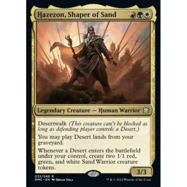 MtG Dominaria United Commander Rare Hazezon, Shaper of Sand #32 [Legends Retold]