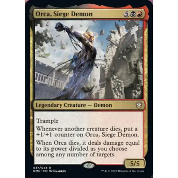 MtG Dominaria United Commander Rare Orca, Siege Demon #37 [Legends Retold]