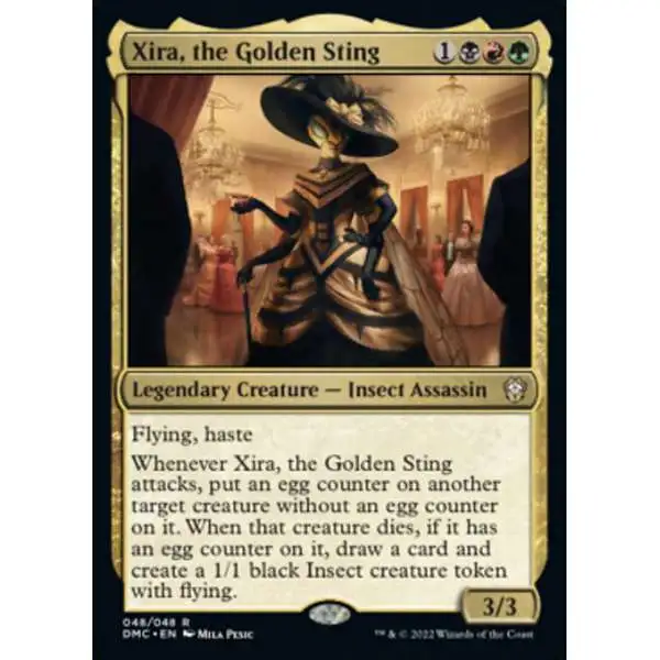 MtG Dominaria United Commander Rare Xira, the Golden Sting #48 [Legends Retold FOIL]