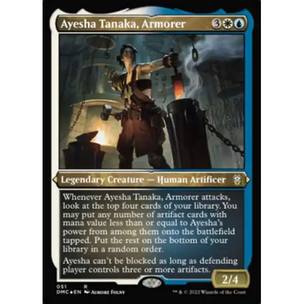 MtG Dominaria United Commander Rare Ayesha Tanaka, Armorer #51 [Etched Foil]