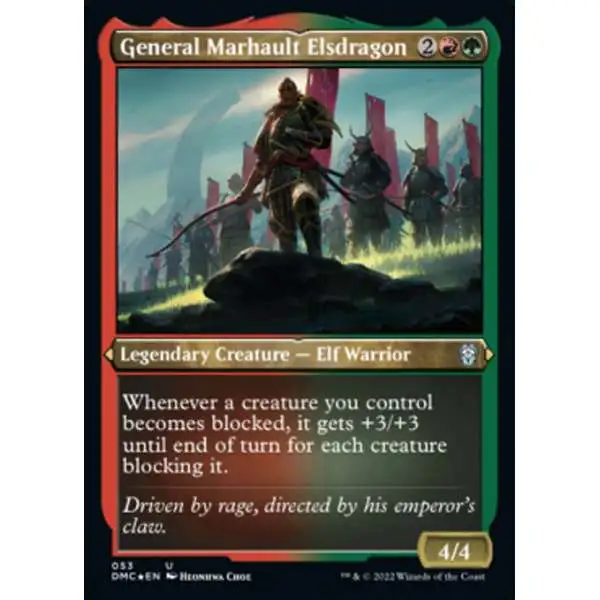 MtG Dominaria United Commander Uncommon General Marhault Elsdragon #53 [Etched Foil]