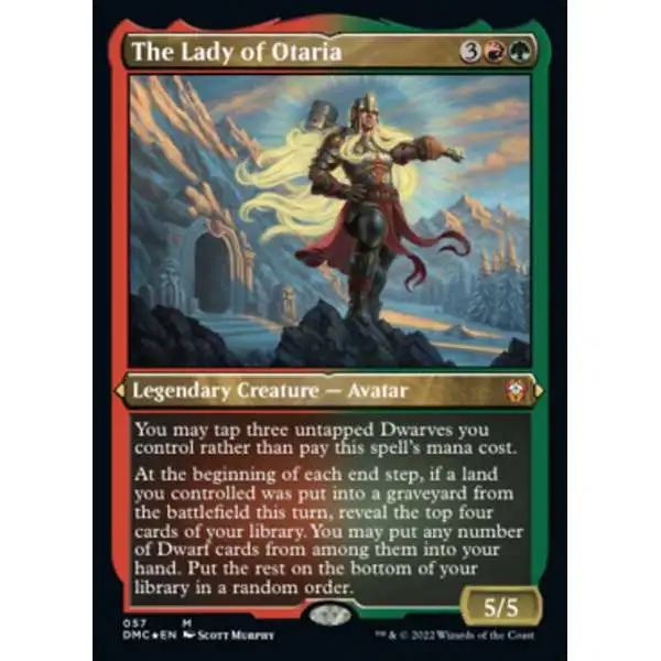 MtG Dominaria United Commander Mythic Rare The Lady of Otaria #57 [Etched Foil]