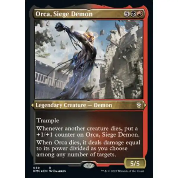 MtG Dominaria United Commander Rare Orca, Siege Demon #59 [Etched Foil]