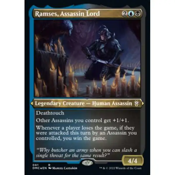 MtG Dominaria United Commander Rare Ramses, Assassin Lord #61 [Etched Foil]