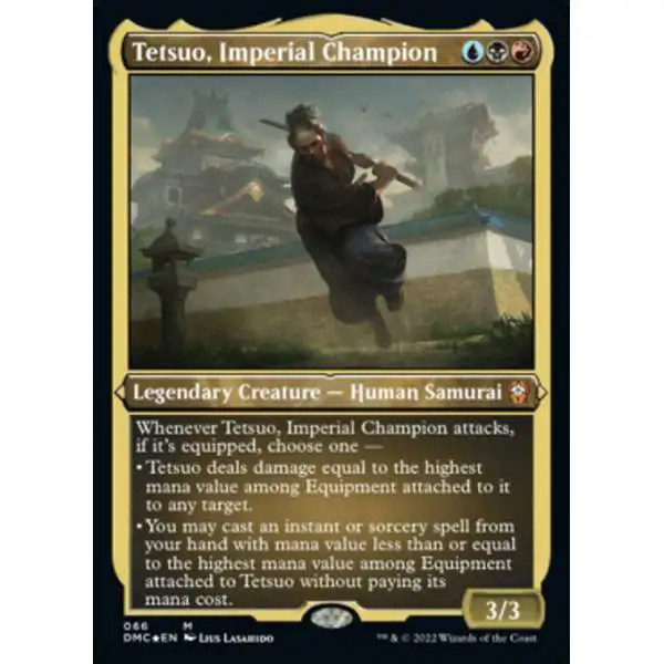 MtG Dominaria United Commander Mythic Rare Tetsuo, Imperial Champion #66 [Etched Foil]