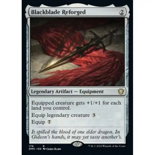 MtG Dominaria United Commander Rare Blackblade Reforged #178