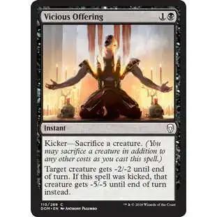 MtG Dominaria Common Foil Vicious Offering #110