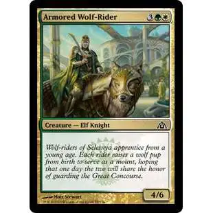 MtG Trading Card Game Dragon's Maze Common Armored Wolf-Rider #52