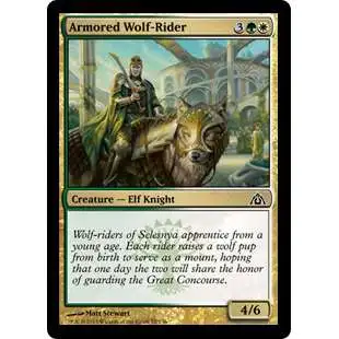 MtG Trading Card Game Dragon's Maze Common Foil Armored Wolf-Rider #52