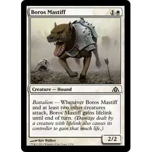 MtG Trading Card Game Dragon's Maze Common Foil Boros Mastiff #1