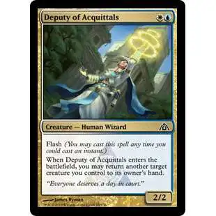 MtG Trading Card Game Dragon's Maze Common Deputy of Acquittals #65