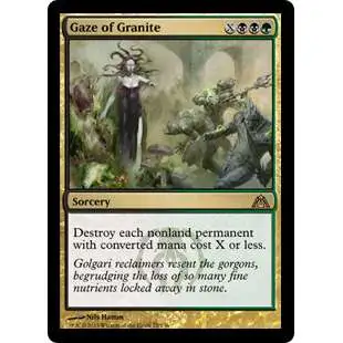 MtG Trading Card Game Dragon's Maze Rare Gaze of Granite #72