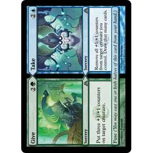 MtG Trading Card Game Dragon's Maze Uncommon Foil Give // Take #129